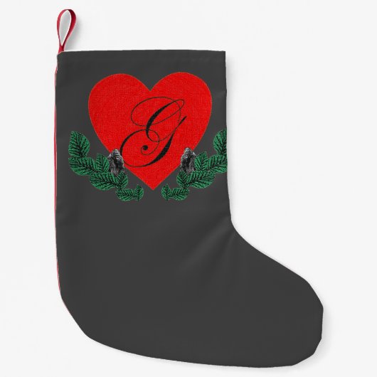 G voor gorilla's kleine kerstsok (Voorkant)