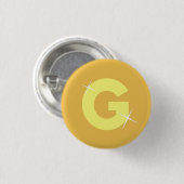 G voor goud ronde button 3,2 cm (Voorkant /achterkant)