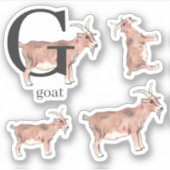 G voor Stickers van geiten (Voorkant)