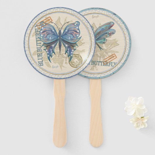 G Vormende Kantoor-vlinder Handwaaier (Voorkant en achterkant)