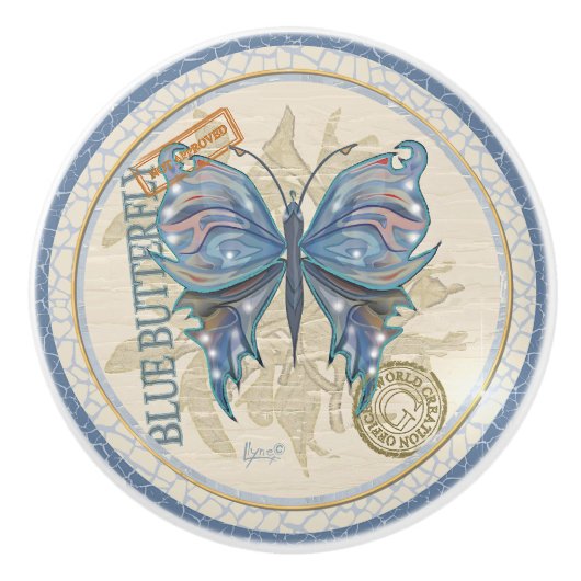 G Vormende Kantoor-vlinder Keramische Knop (Voorkant)