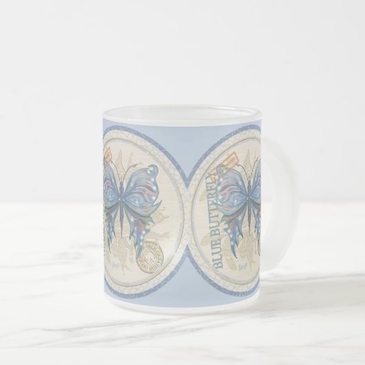 G Vormende Kantoor-vlinder Matglas Koffiemok (Voorkant rechts)