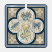 G Vormende Kantoor-vlinder Metalen Ornament (Achterkant)