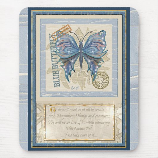 G Vormende Kantoor-vlinder Muismat (Voorkant)