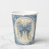 G Vormende Kantoor-vlinder Papieren Bekers (Achterkant)