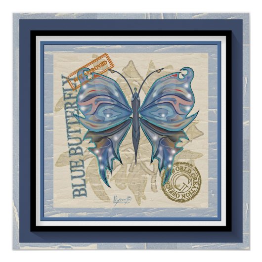 G Vormende Kantoor-vlinder Perfect Poster (Voorkant)