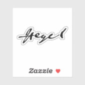 G. W. F. Hegel handtekening Sticker (Vel)