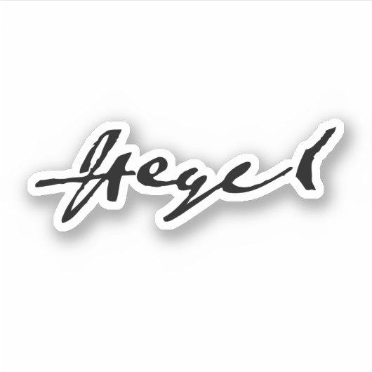 G. W. F. Hegel handtekening Sticker (Voorkant)