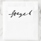 G. W. F. Hegel signature Rechthoekige Sticker (Tas)