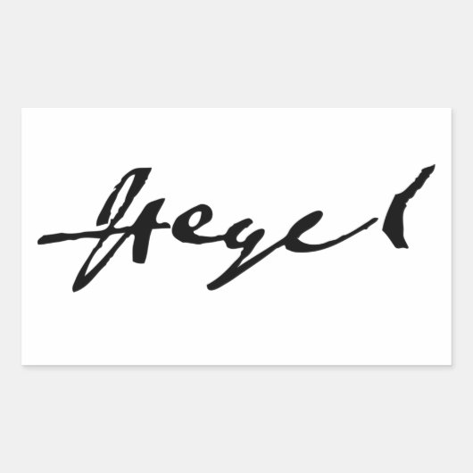 G. W. F. Hegel signature Rechthoekige Sticker (Voorkant)
