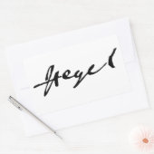 G. W. F. Hegel signature Rechthoekige Sticker (Envelop)