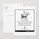 G was een geit briefkaart (Voorkant / Achterkant)