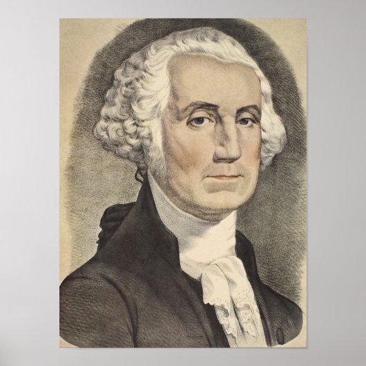 G Washington, Currier en Ives Poster (Voorkant)