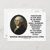 G. Washington Discipline is de ziel van een leger Briefkaart (Voorkant / Achterkant)