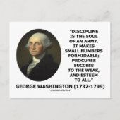 G. Washington Discipline is de ziel van een leger Briefkaart (Voorkant)