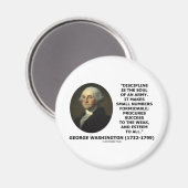 G. Washington Discipline is de ziel van een leger Magneet (Voorkant / Achterkant)