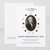 G. Washington President's Day Campaign Patriotic Feestdagenkaart (Voorkant / Achterkant)