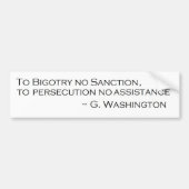G. Washington Quote Bumpersticker (Voorkant)