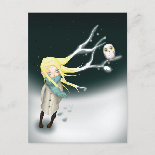 G winter card briefkaart (Voorkant)