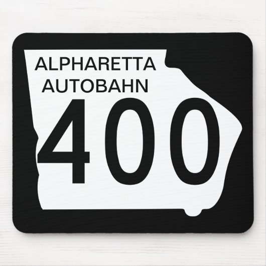 GA 400 "Alpharetta Autobahn" Muismat (Voorkant)