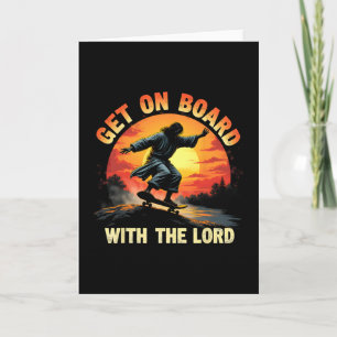 Ga aan boord met de Heer Christus Skateboarden Je Kaart