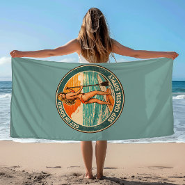 Ga aan boord SUP Pinup Paddleboard Retro Surf Wink Strandlaken