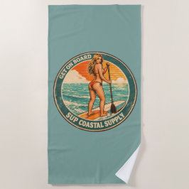Ga aan boord SUP Pinup Paddleboard Retro Surf Wink Strandlaken