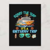 Ga aan boord van het schip, het is een verjaardags briefkaart (Voorkant)