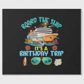 Ga aan boord van het schip, het is een verjaardags cadeaupapier (Vlak)