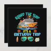 Ga aan boord van het schip, het is een verjaardags kaart (Voorkant / Achterkant)