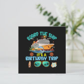 Ga aan boord van het schip, het is een verjaardags kaart (Staand voorkant)