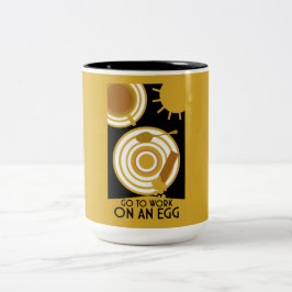 Ga aan de slag met een Egg Wall Art Tweekleurige Koffiemok
