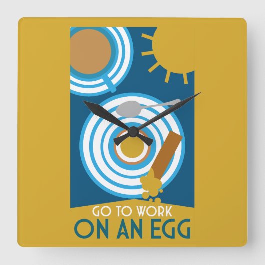 Ga aan de slag met een Egg Wall Art Vierkante Klok (Voorkant)