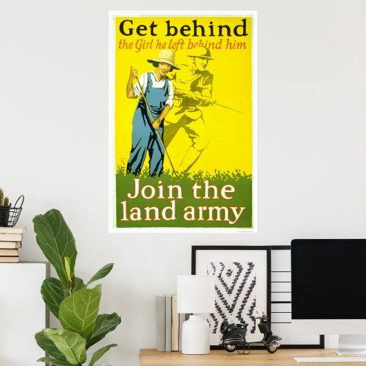 Ga achter het meisje aan dat hij achterliet poster (Thuiskantoor)