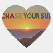 Ga achter je zon aan hart sticker (Voorkant)