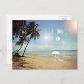 Ga achterover zitten en haal palmbomen los op een briefkaart (Voorkant / Achterkant)