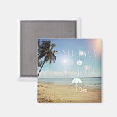 Ga achterover zitten en haal palmbomen los op een  magneet (Voorkant / Achterkant)