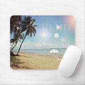 Ga achterover zitten en haal palmbomen los op een  muismat (Met muis)