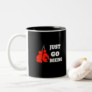 Ga alleen maar boxen De beste boksgiften voor he Tweekleurige Koffiemok