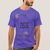 GA Alpha Delta Kappa Tshirt donker met zwarte lett (Voorkant)
