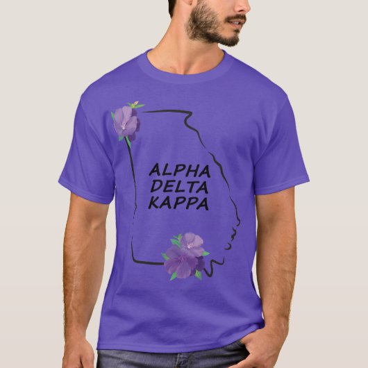 GA Alpha Delta Kappa Tshirt donker met zwarte lett (Voorkant)