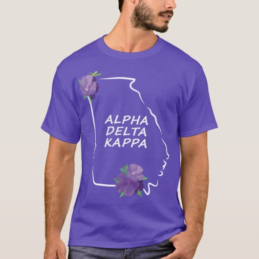 GA Alpha Delta Kappa Tshirt witte letters met rug (Voorkant)
