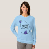 GA Alpha Delta Kappa Tshirt zwarte letters Beta Ep (Voorkant volledig)