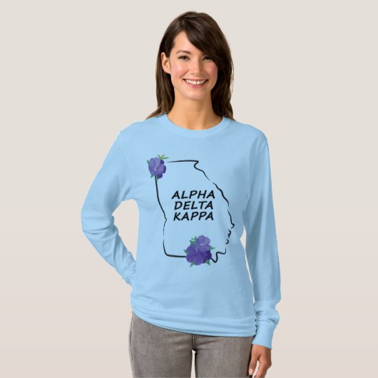 GA Alpha Delta Kappa Tshirt zwarte letters Beta Ep (Voorkant volledig)