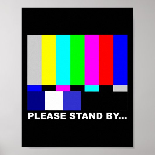 Ga alsjeblieft bij TV Test Pattern Hallowe staan Poster (Voorkant)