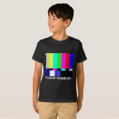 Ga alsjeblieft bij TV Test Pattern Hallowe staan T-shirt (Voorkant volledig)