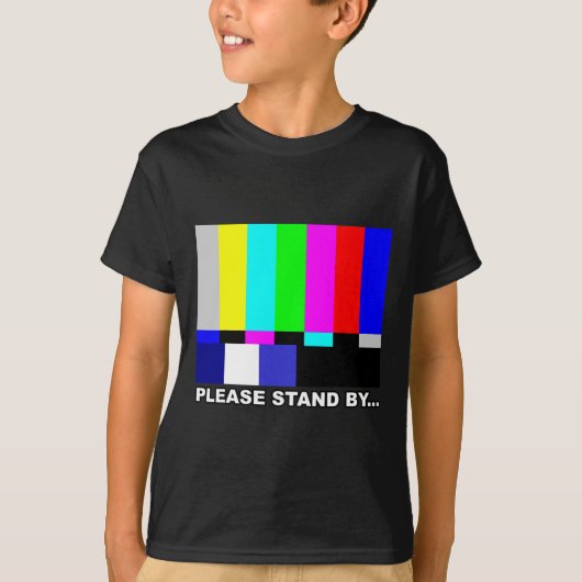Ga alsjeblieft bij TV Test Pattern Hallowe staan T-shirt (Voorkant)
