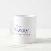 Ga alsjeblieft weg als je paarse Introvert introve Koffiemok (Voorkant links)
