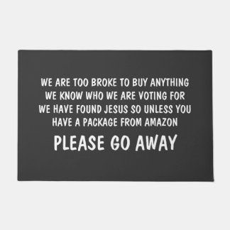 Ga alsjeblieft weg. Funny Rude Deurmat