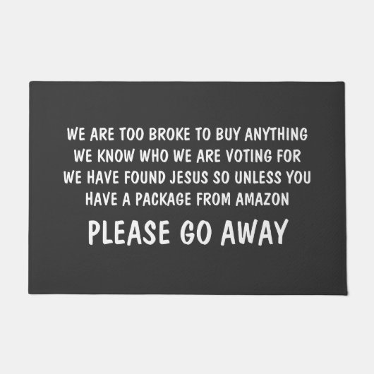 Ga alsjeblieft weg. Funny Rude Deurmat (Voorkant)